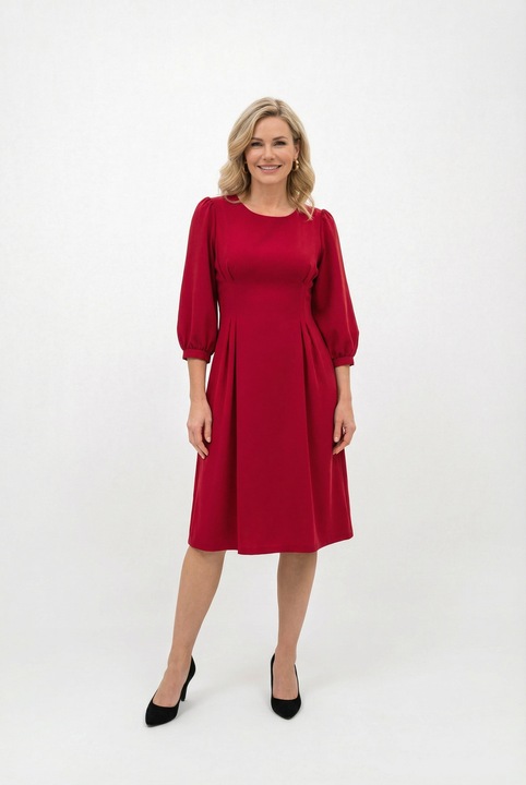 Rochie Simpla Rosu Aprins Dalinda, Rosu