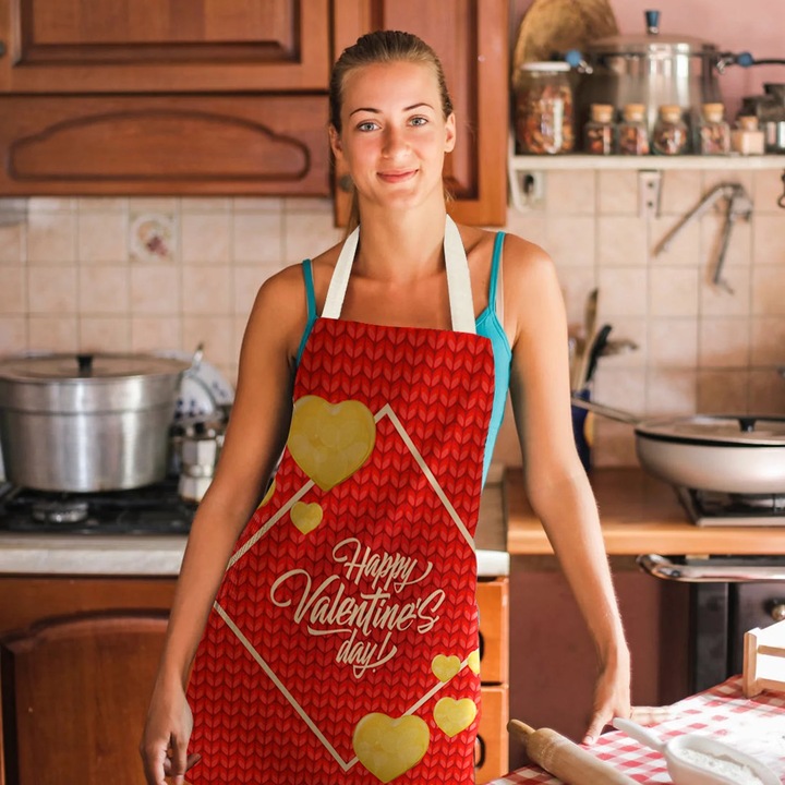 ZYBLSSBB, sort din in cu imprimeu Valentine's Day LSM2xh9405-BCS0299888-3, rosu, 68×55 cm