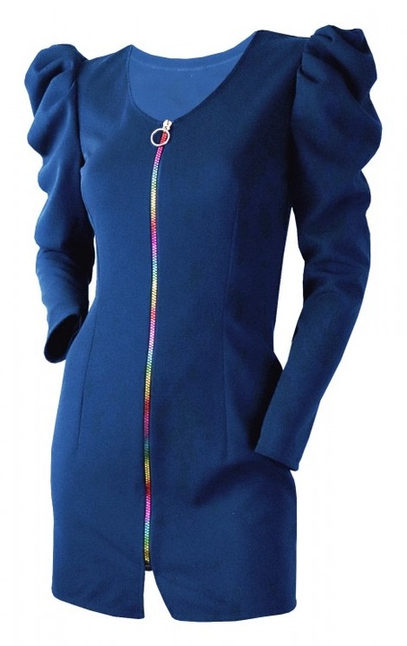 Rochie scurta cu fermoar, Albastru