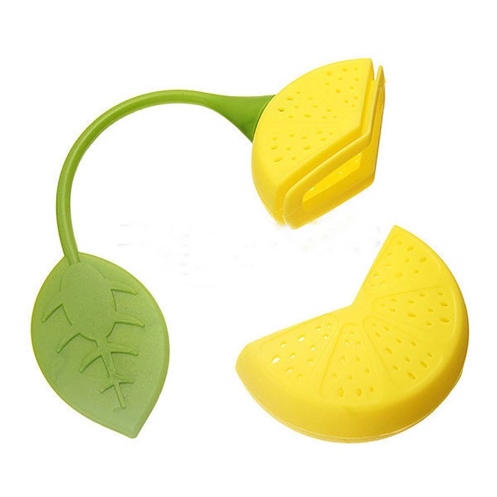 Infuzor de ceai cu frunze libere, Enforose, plasa ultra fina, silicon rezistent, otel inoxidabil, design dragut