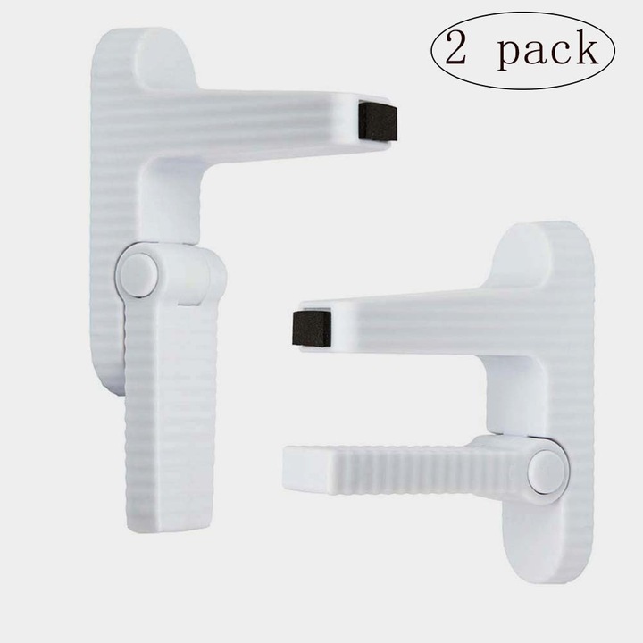 Sistem blocare de usa pentru copii Enforose, protectie pentru maini, alb