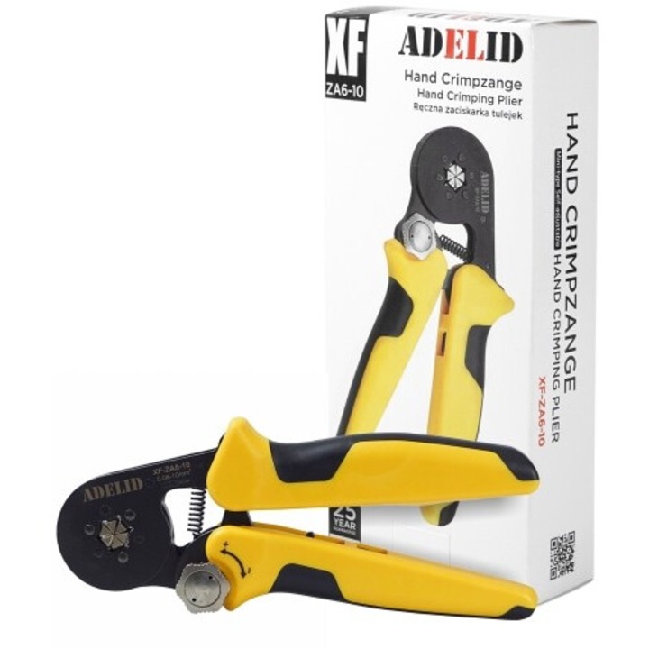 Cleste ADELID pentru cabluri izolate si neizolate, 0,25-10 mm, 175x42mm, sistem de ajustare X-Adjust