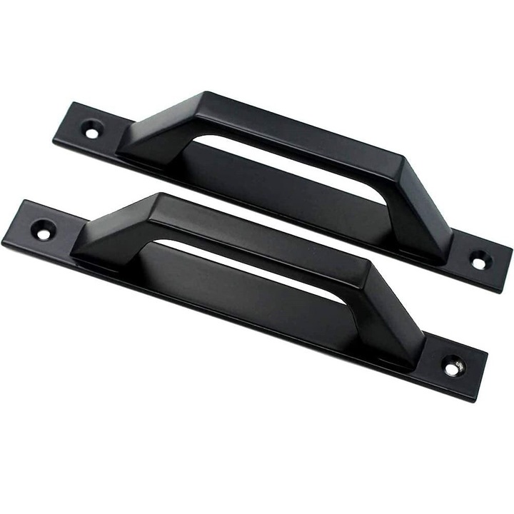 Maner usa, Enforose, stil vintage, otel carbon, finisaj negru mat, utilizare interioara si exterioara