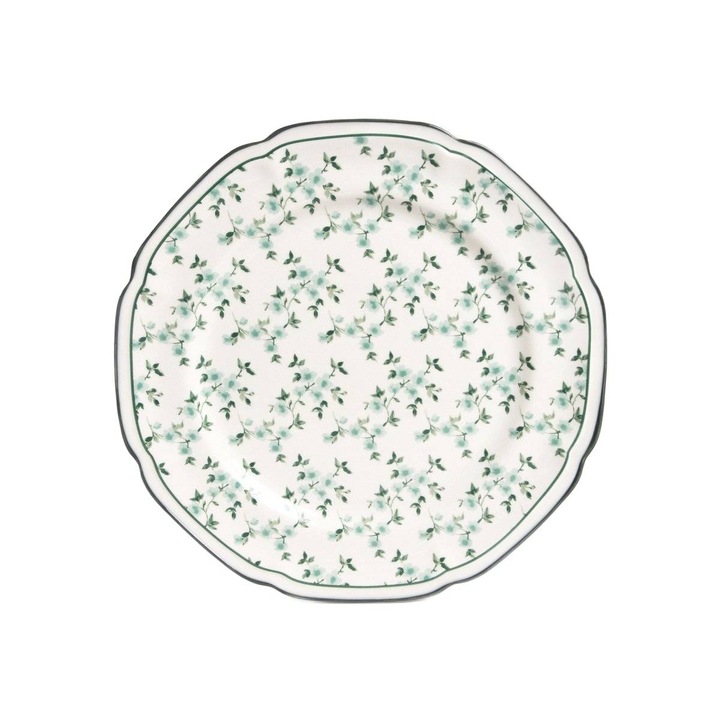 Чиния за хранене GRETA, порцелан, зелена, 27x2см