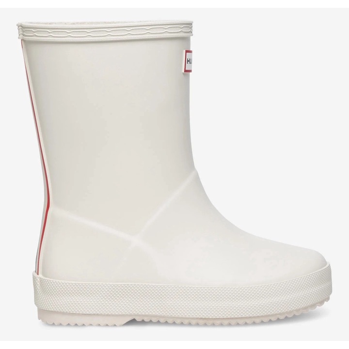 Cizme de ploaie baieti Hunter, 5905588649120, Cauciuc, Alb, Alb