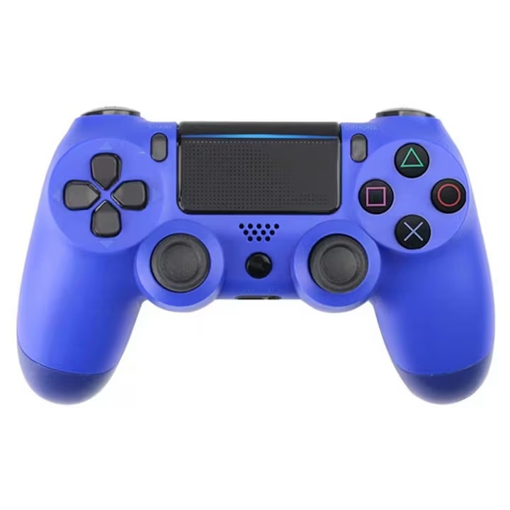 Controler wireless PS4, vibratii duble, senzor de miscare pe 6 axe, albastru