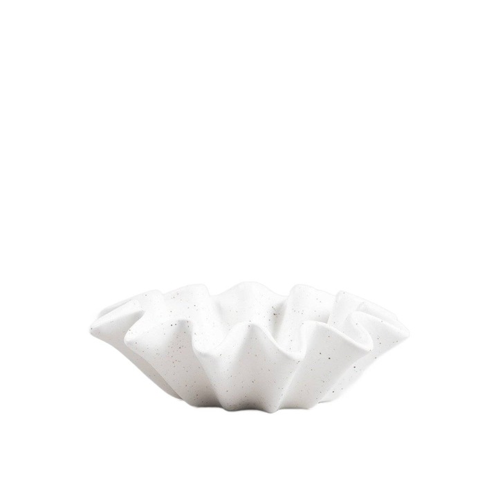 Bol ceramic Homla MODERN HAMPTONS alb 19x19x6 cm, design minimalist