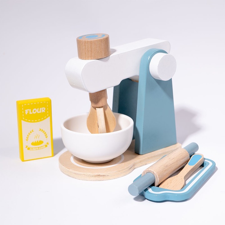 Fa konyhai robotgép készlet, 6 db, színes