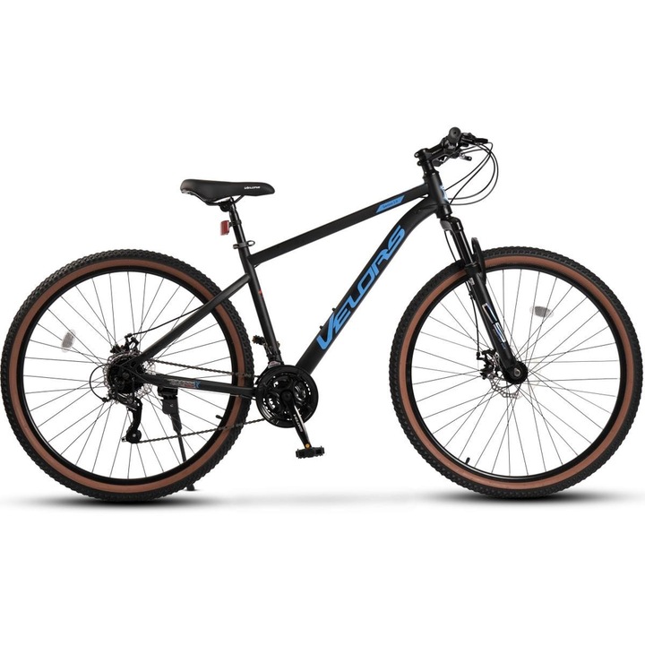 Велосипед MTB-HT Velors Genius 2.9 V29301A, 29" колела, стоманена рамка, 21 скорости, черен/син
