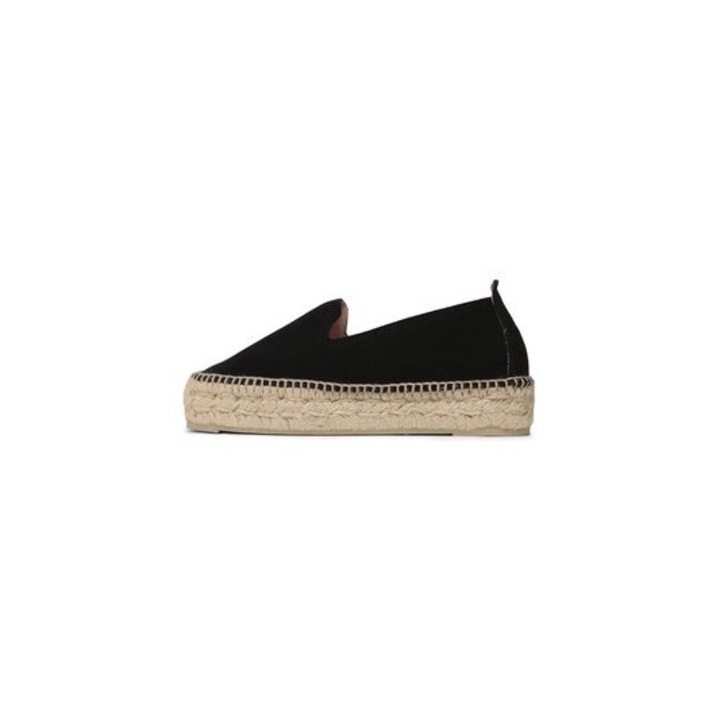 Manebi női espadrillák, 302777471, Természetes bőr, 36 EU, Fekete