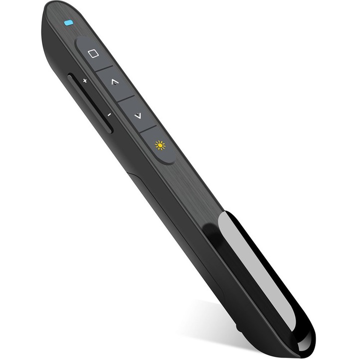 Laser rosu stralucitor, hyperlink si control al volumului, raza wireless de 98 inchi