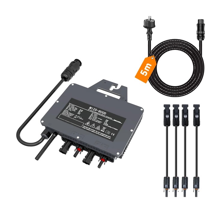 Inverter solar 800W, protectie IP67, 220V/230V, dimensiuni 320x293x48mm