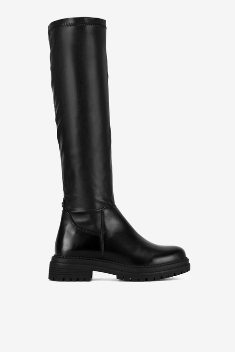 Lasocki női csizma, 5905588976806, Természetes bőr, Fekete, Fekete