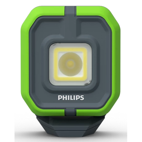 Lanterna LED reincarcabila Philips Xperion 3000 Flood Mini X30FLMIX1, 5W + reflector 3W, 500 lm, acumulator 3.7V 2500 mAh, USB-C, IP65, Verde/Gri