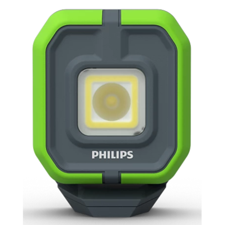 Philips Xperion 3000 Flood Mini X30FLMIX1 акумулаторен LED фенер, 5W + 3W прожектор, 500 lm, 3.7V 2500 mAh батерия, USB-C, IP65, зелен/сив