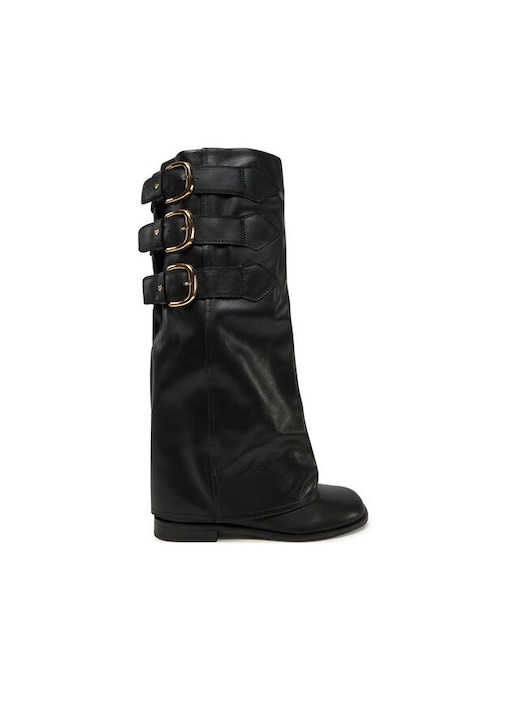 Cizme dama Naked Wolfe, 305208590, Piele naturala, Negru, Negru