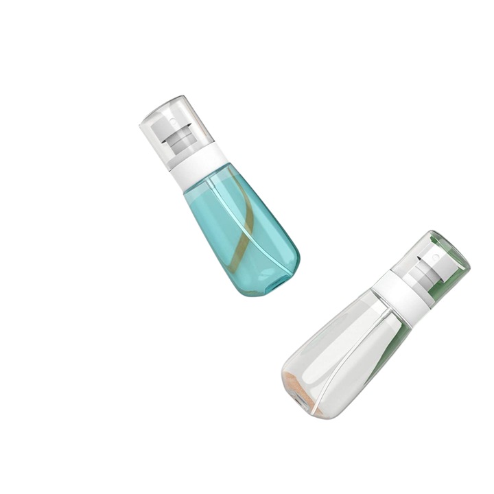 2 db 60 ml-es spray palack készlet, finom porlasztó, átlátszó, újrafelhasználható