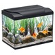 Acvariu pentru pesti 19L cu capac iluminare LED si filtru, 40 X 22, 5 X 29, 5 cm, negru