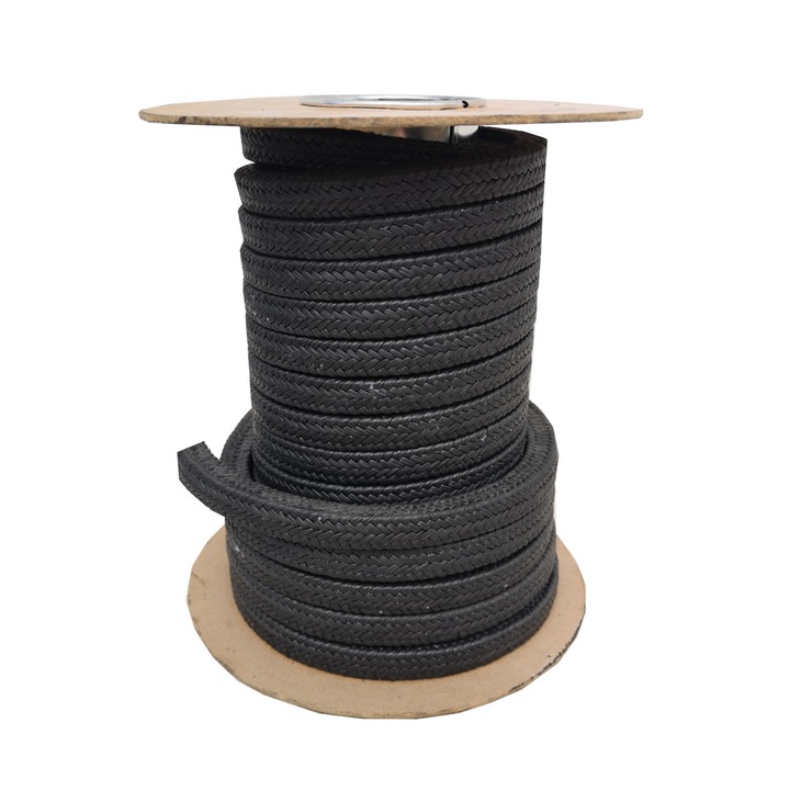 Snur de etansare din teflon grafitat, 14x14mm, 5kg/17m/rola