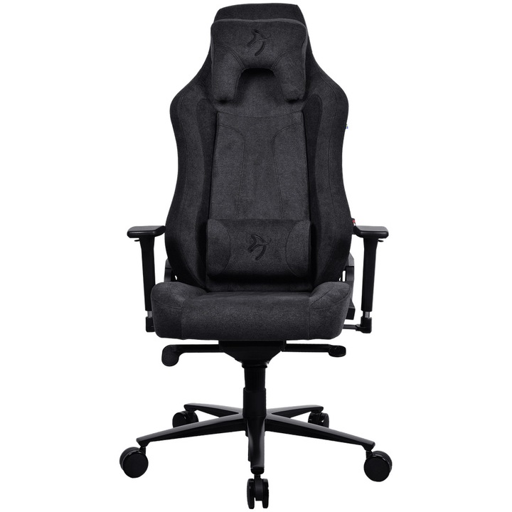 Scaun Gaming Arozzi Vernazza SoftFabric, Tetiera, Ajustabil, max. 145kg, Negru
