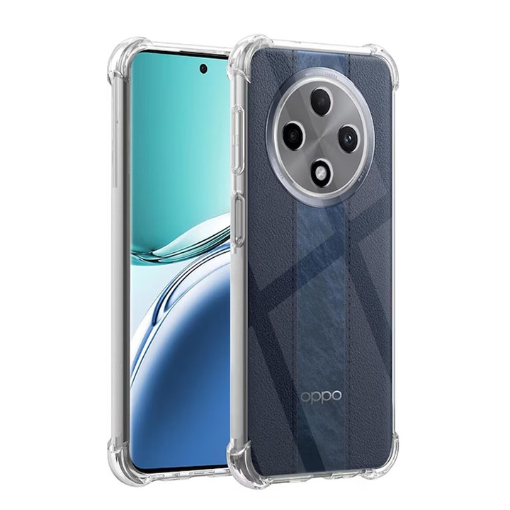 Husa antisoc pentru Oppo Reno12 F 4G / Reno12 F 5G / Reno12 FS 4G / Reno12 FS 5G, Accesorio Shockproof Silicone, Transparent
