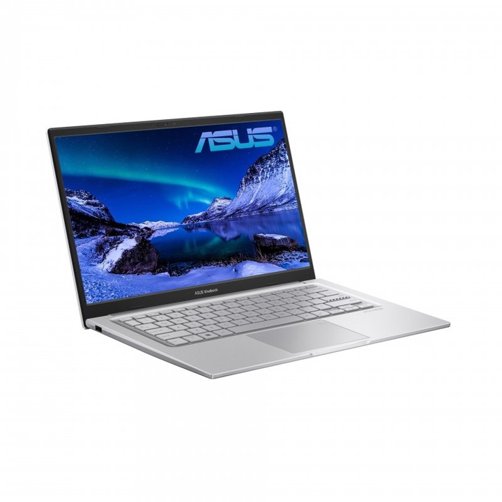 Asus VivoBook X14 Laptop, Intel Core i5 1335U, 16GB DDR4 Memória, 512GB SSD, 14" FullHD, Magyar billentyűzet, Ezüst, Vírusírtó, Böngésző, Windows 11 Pro