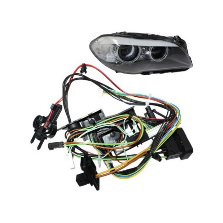 Cablaj far dreapta pentru BMW Seria 5 F10/F11 fara Facelift fara AFS (2010-2013) - 63117271912 / 63117271910