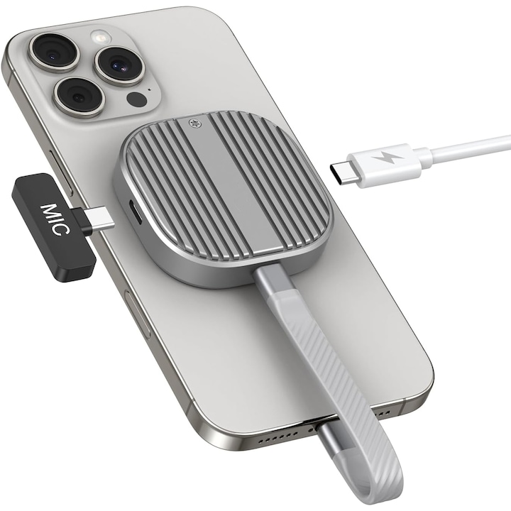 Magnetic Rack Enclosure за M.2 2230 NVMe SSD, MagSafe съвместим за ProRes заснемане на iPhone 15/16 Pro/Max, Android, игрална конзола, поддържа до 2TB, издръжлив дизайн