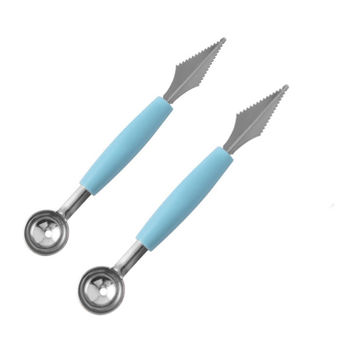 Feliator de fructe 2-in-1, Enforose, otel inoxidabil, design ergonomic, usor de curatat, 2 buc