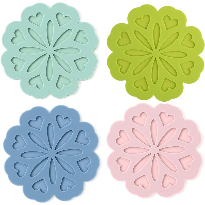 Hőálló, rugalmas és csúszásmentes dekoratív alátétek, 2 darabos készlet, 30x45cm, többszínű