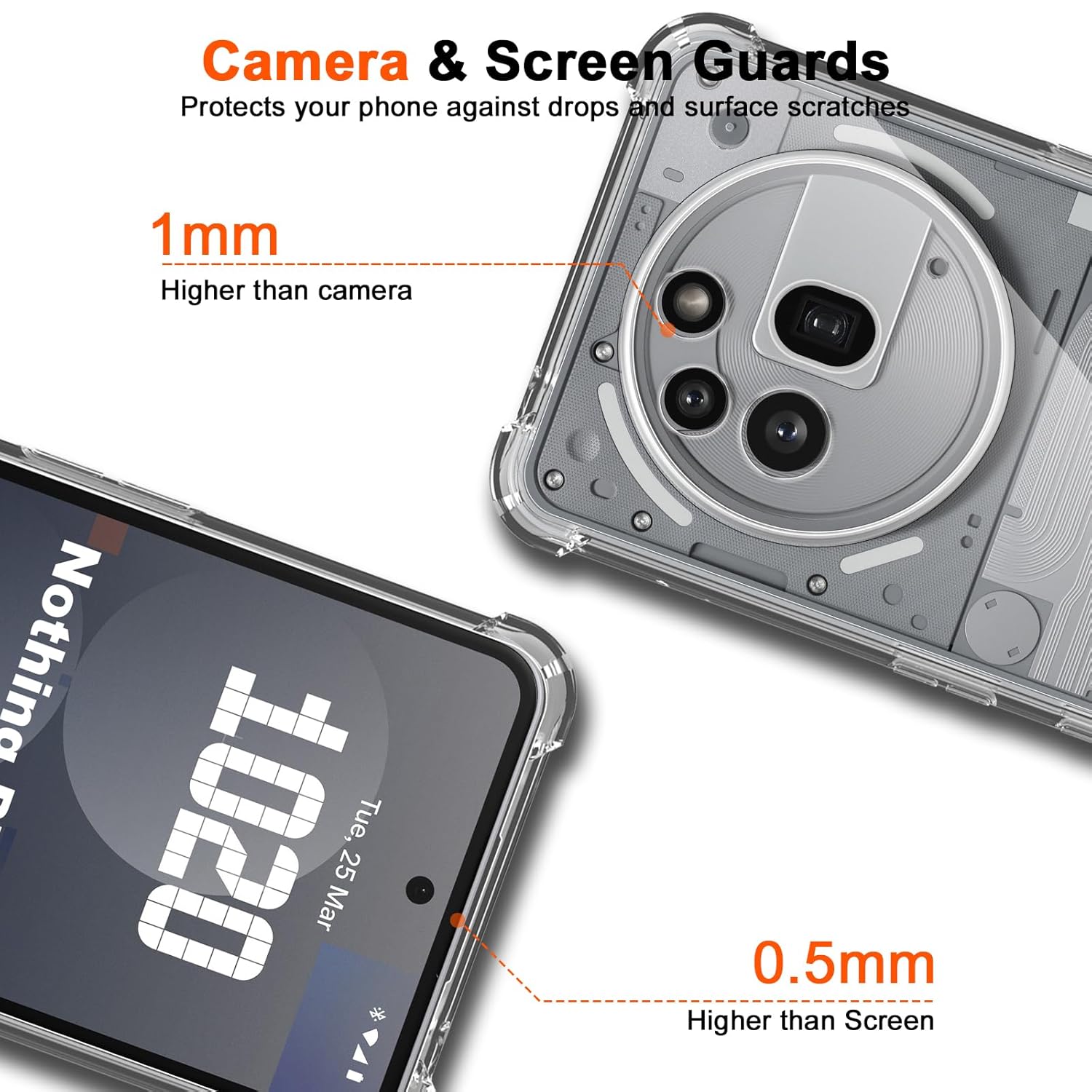 Husa pentru Nothing Phone (3a) Pro Slim Anti-Shock 1.5mm, reinforced 4 corners, Transparent