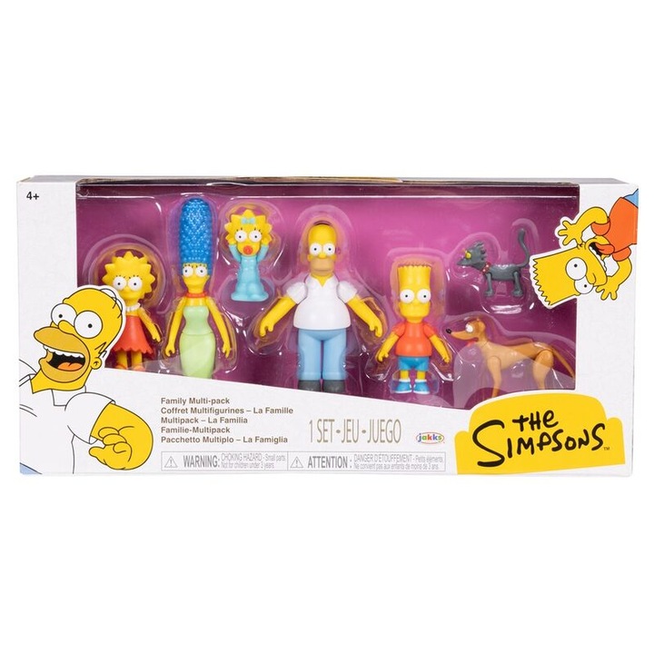 Blister 7 figuri Famila Los Simpsons 6cm