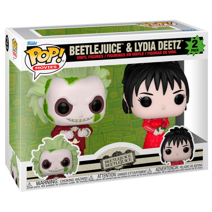 Блистер 2 фигурки POP Beetlejuice 2 - Beetlejuice & Lydia Deetz