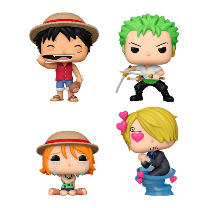 Set 4 Figurine Funko Pop Animation One Piece - Refresh (EMEA)
