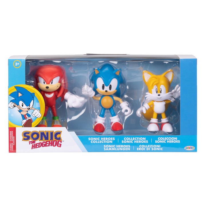 Blister 3 figuri Classic Sonic the Hedgehog 10cm