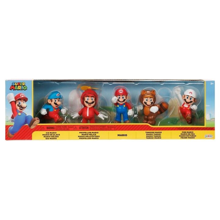 Blister 5 figura Super Mario Bros. 6cm