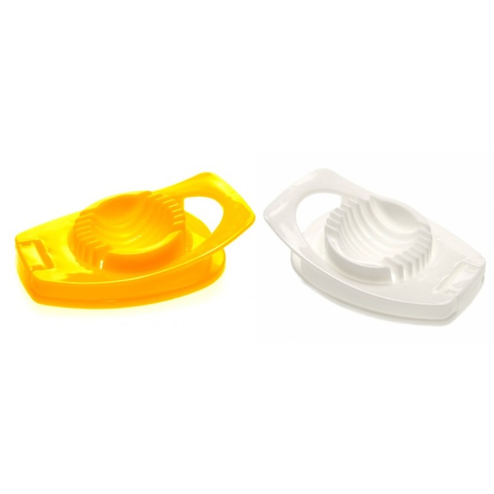Set 2 feliatoare de oua, Metal+ Pvc, 13x8x4 cm