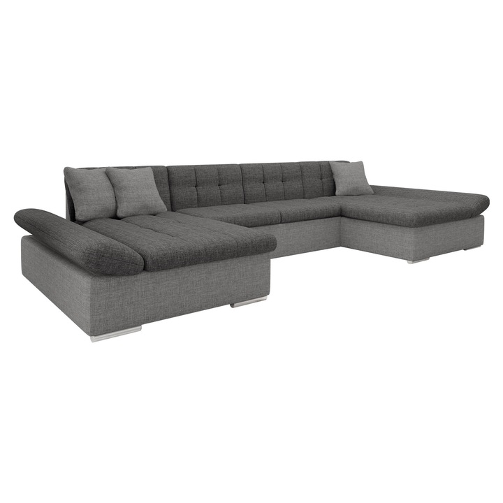 Coltar rabatabil Agata Sale, MIRJAN 24, gri deschis + gri inchis, 160x360x75 cm