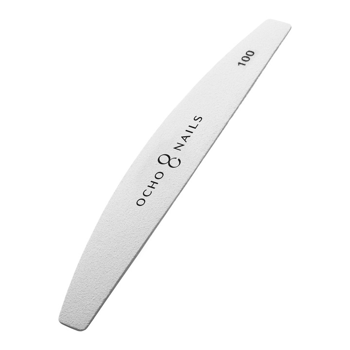 Set 10 bucati pila Ocho Nails, forma semiluna, Granulatie 100