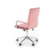 Scaun birou Gonzo 4, stofa catifelata/metal, 60x53x93/105 cm, roz/crom