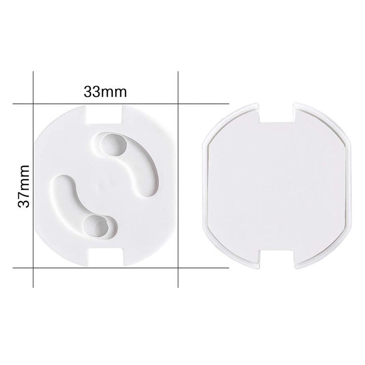 Комплект от 20 капачета за контакти, AMRINUGL, за безопасност на децата, лесен монтаж, висококачествен материал, за европейски контакти