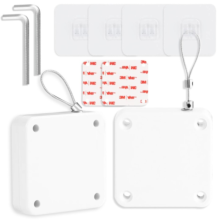 Inchizator de usa cu senzor automat, AMRINUGL, multifunctional, cablu din otel de 1.2mm, 30x5x5cm