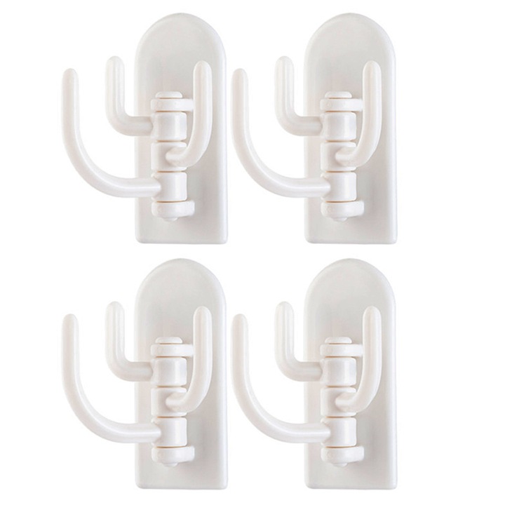 Dekoratív forgó akasztók, AMRINUGL, öntapadós, rozsdaálló, elegáns dizájn, készlet