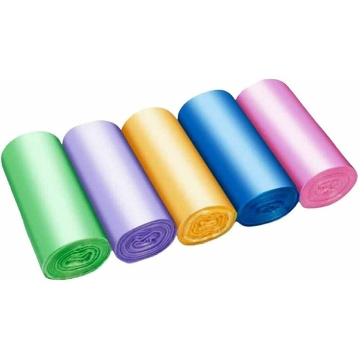 Saci menajeri, AMRINUGL, set 150 buc, 2.6 gal, colorat, rezistenti, fara miros