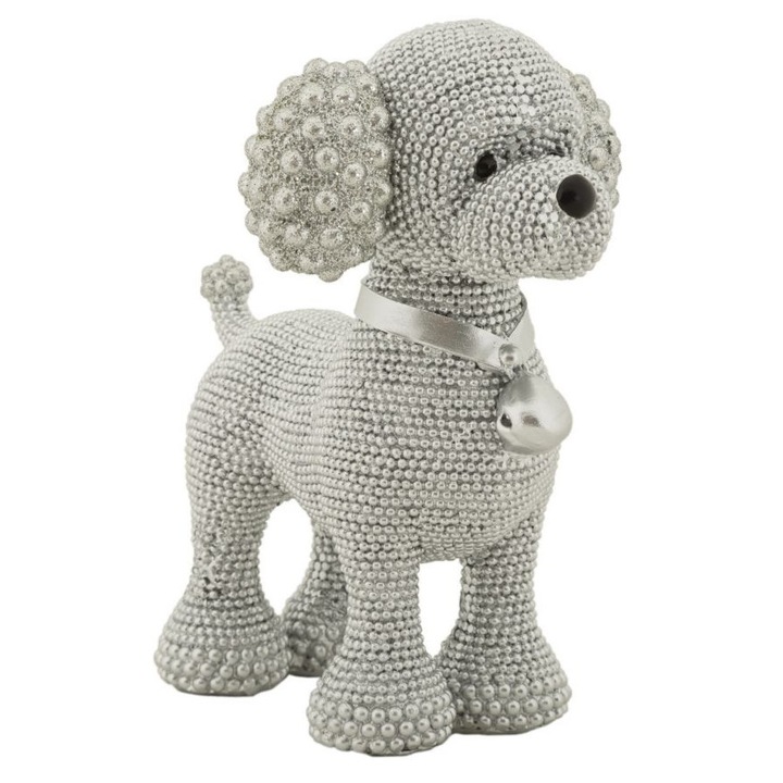 Figurina caine poodle sparky cm 15x9,5x15, 15 x 9