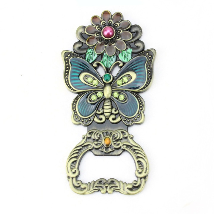 Deschizator de sticle din aliaj de zinc, un cadou special pentru cei dragi, cu deschizator de sticle de bere cu magnet creativ si caracteristici multifunctionale, stil european si rezistent la rugina