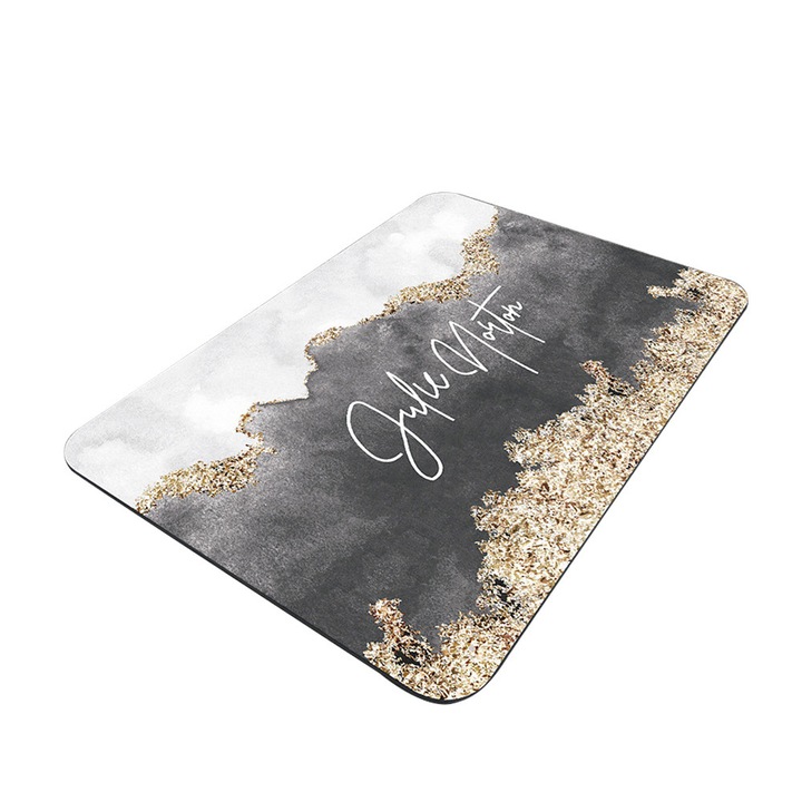 Covorase baie Enforose, din mud diatomit, super absorbant, uscare rapida, usor de curatat, 100x100cm, multicolor