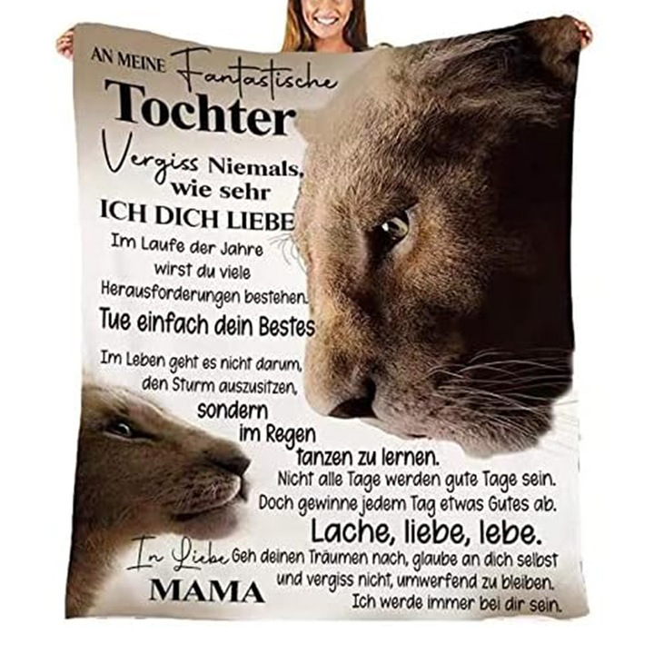 Одеяло Enforose, персонализиран полиестерен фланел, против намачкване, многоцветно, 152x203см