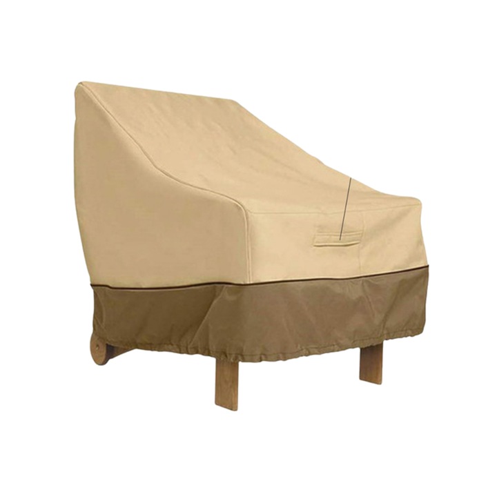 Capac pentru mobilier de patio, AMRINUGL, dimensiune mica, off white, rezistent la apa, material UV-stabilizat