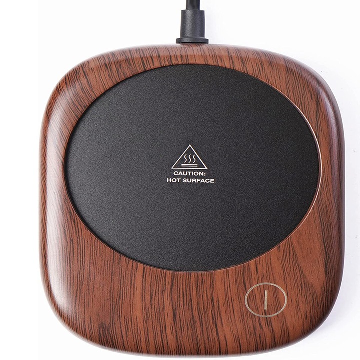 Нагревател за чаши за бюро Enforose, компактен дизайн, просторна нагревателна плоча, регулируеми температурни настройки, идеален за кафе, мляко, вода